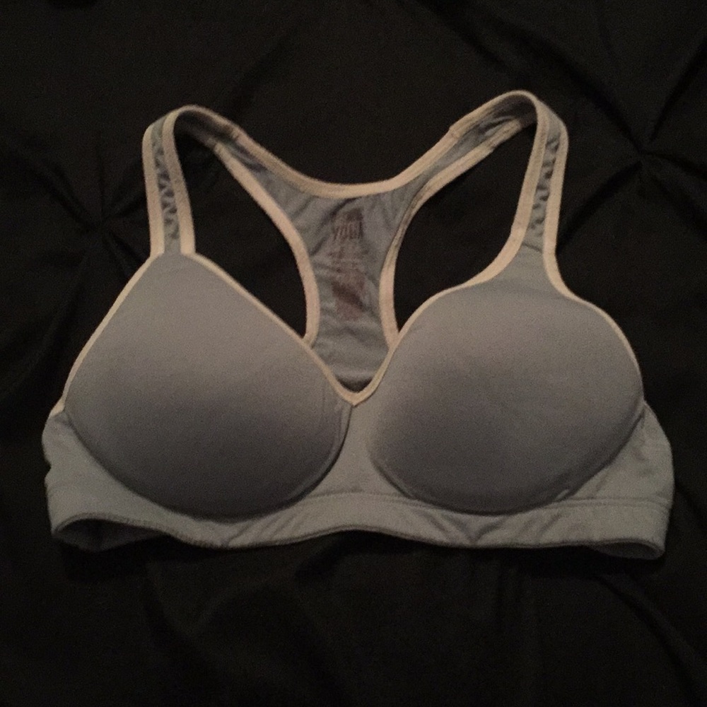 PINK gray sports bra